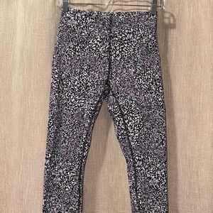 Lululemon Athletica InStill Hi-Rise Tights Warped Grain Alpine White/Blk Size 6